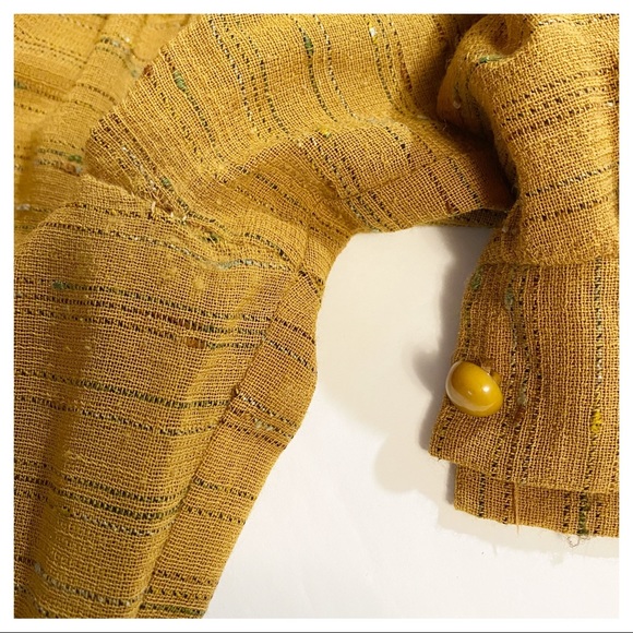 VINTAGE - GOLDEN DELIGHT DAY DRESS sz. 44 - Picture 6 of 9